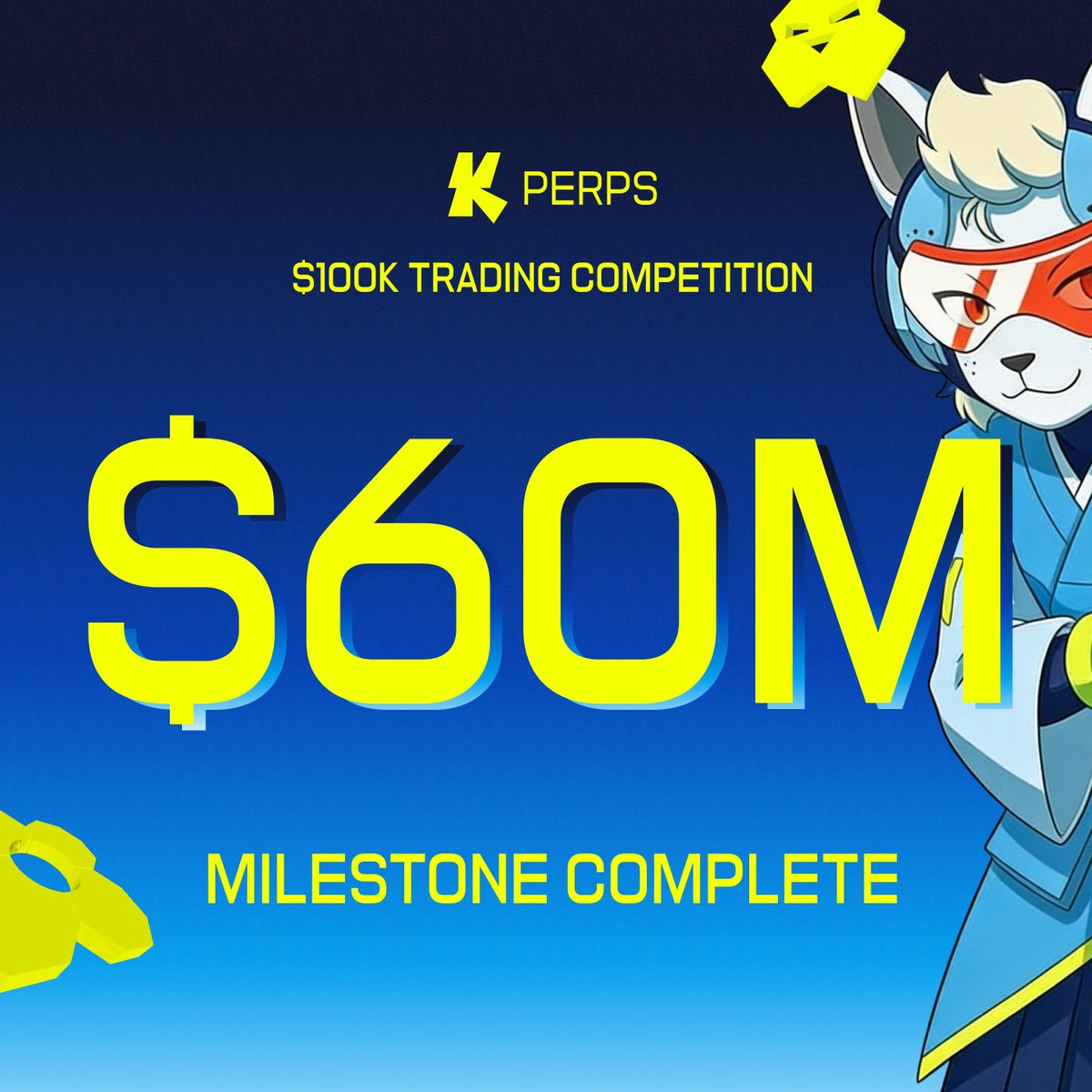 katanaperps's tweet photo. 60 million traded in Competition 4 and we are not slowing down!

The prize pool is growing and there is still time to get in and earn your share.

https://t.co/JHOOmIqpN1 https://t.co/N1iTaq4rFz