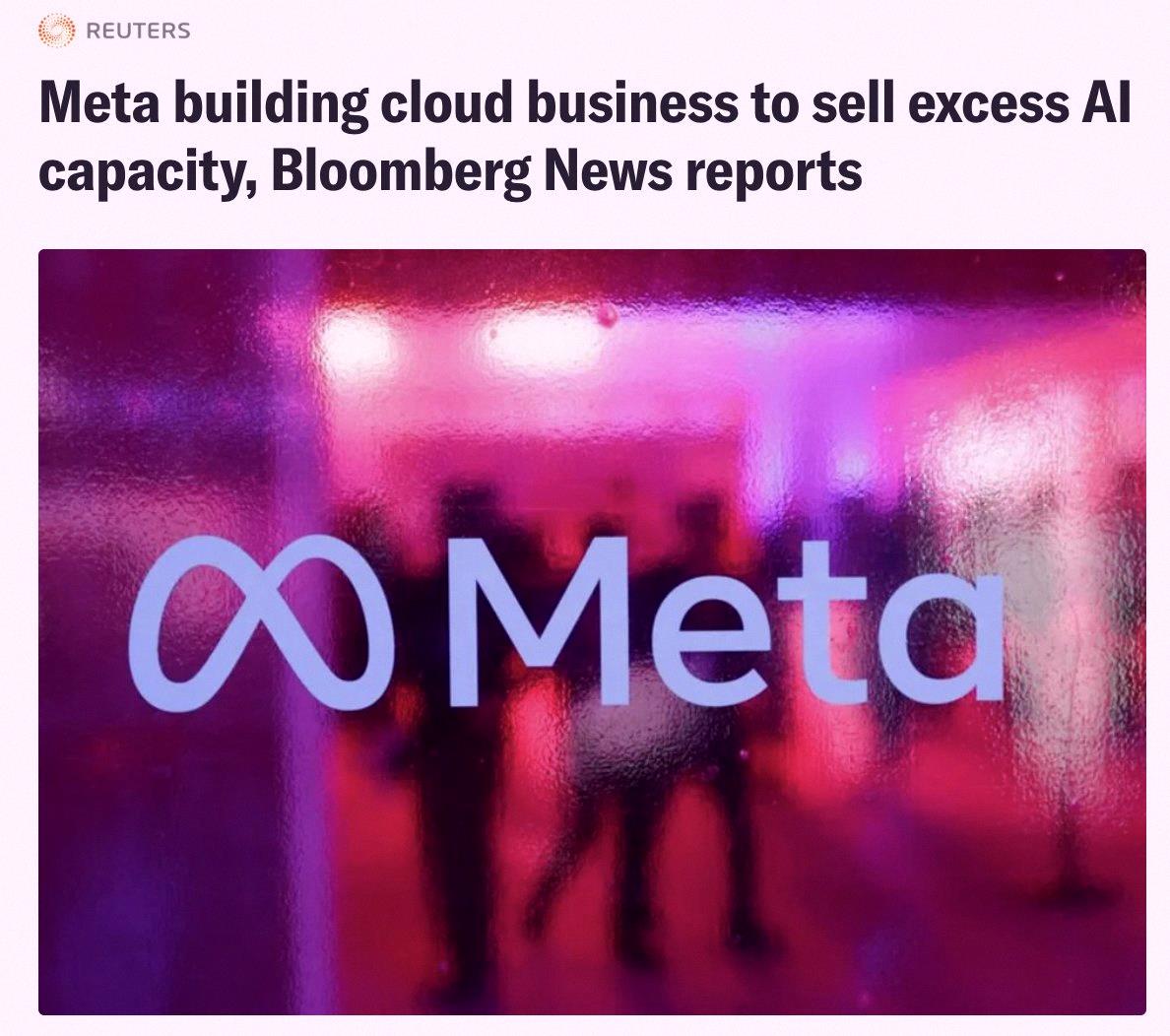 iamindy408's tweet photo. I've been saying this ever since I bought $META.

Their ad game is solid.

If the AI assistant flops, just offload the extra capacity.

That's real flexibility, way more than the metaverse ever had. https://t.co/yg4YzqBRtt
