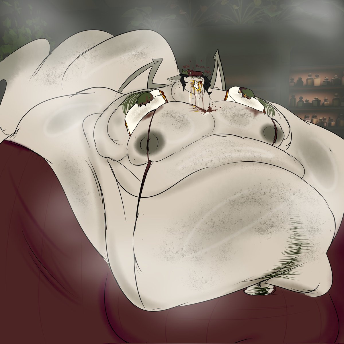 kasnothere's tweet photo. (hyperfat/slob!)
.
.
.
.
.

the gargantuan gargoyle gargles on uhhhh 
on the uhh
nevermind i didn't think of anything

2 day old quickie 

(brap alt below cut) https://t.co/6519GTxAju