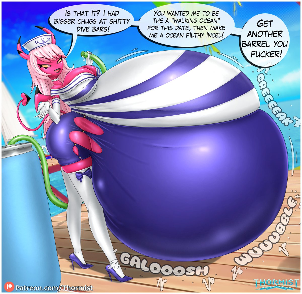 thormistart's tweet photo. If Verosika is gonna be filled with water, by hell she will be. Though, her bloated ego might catch up to her~

Part 2/3 https://t.co/AqTp9tPSXZ