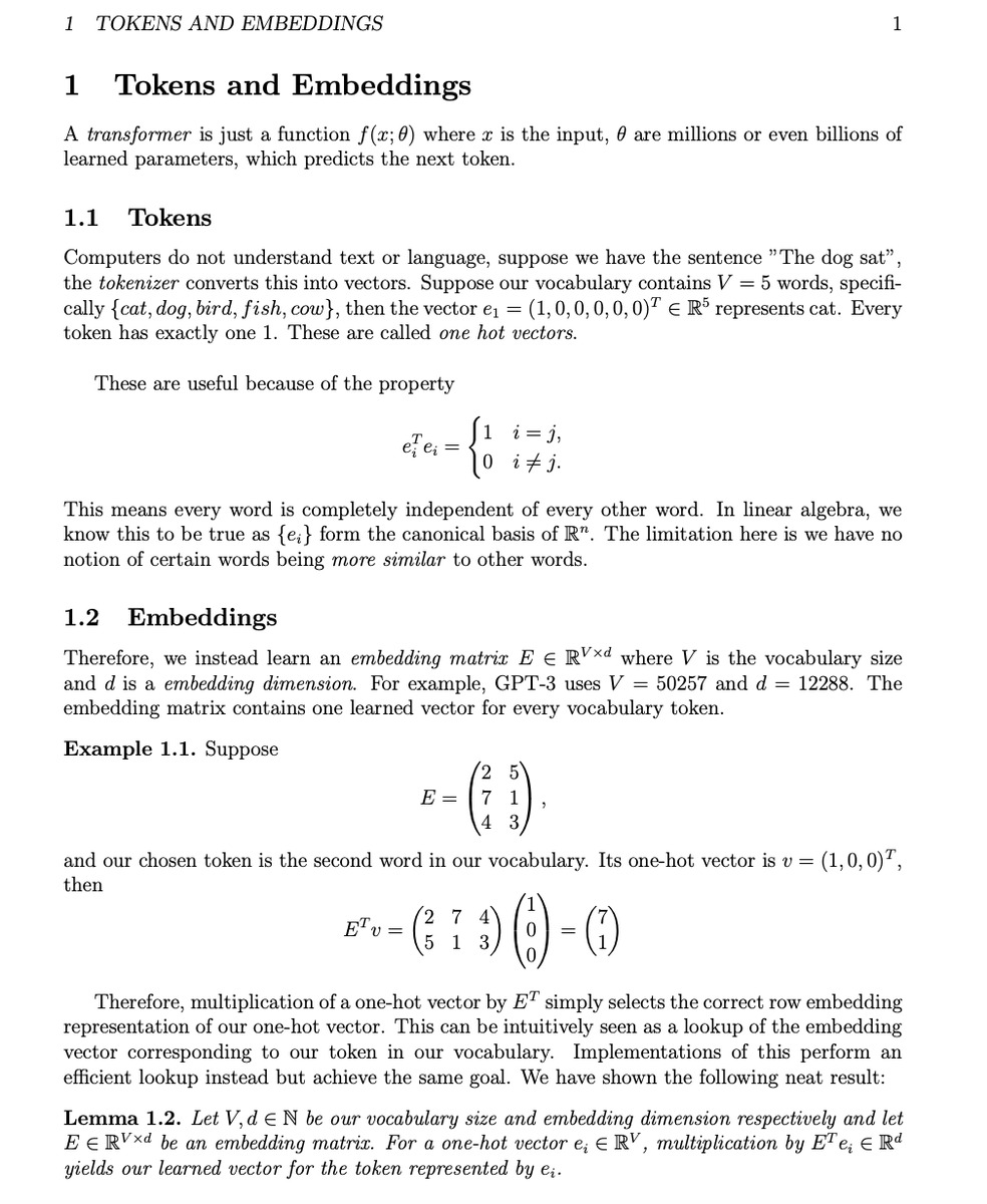 techwith_ram's tweet photo. A Derivation Of The Transformer Architecture by Brandon Sandhu

The paper develops an intuitive, mathematical understanding of tokenization, embeddings, queries, keys, values, self-attention, multi-head attention, MLPs, residual connections, and backpropagation, with the aim of making these concepts more accessible without sacrificing mathematical rigor.

Prerequisites are basic linear algebra, multivariable calculus, probability theory, and some information theory.

Note: Positional encodings are intentionally omitted to simplify the presentation and focus on understanding the core architecture, rather than constructing a fully functional Transformer.

Find the PDF here: https://t.co/ri12pUtT5g