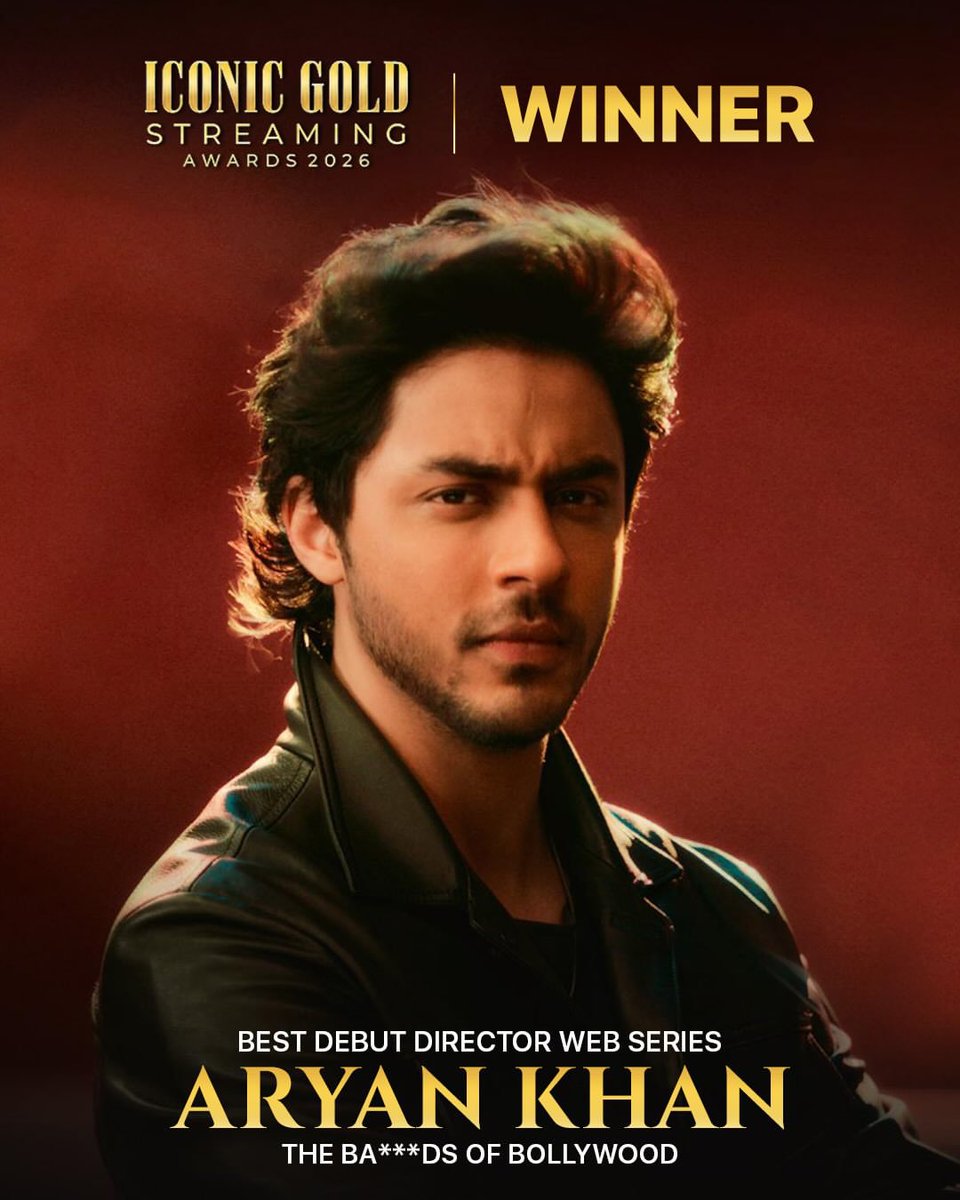 SRKUniverse's tweet photo. The BADs of Bollywood are still ruling the charts and winning hearts! ❤️🏆

From blockbuster performances to unforgettable music, they continue to dominate every stage. A proud moment as The BADs of Bollywood bagged honors at the Iconic Streaming Awards and proved once again why they remain fan favorites 🔥✨

BADS OF BOLLYWOOD 

@iamsrk @NetflixIndia @RedChilliesEnt @BilalS158 

#ShahRukhKhan #SRK #AryanKhan #TheBadsOfBollywood #TheBadsOfBollywoodOnNetflix