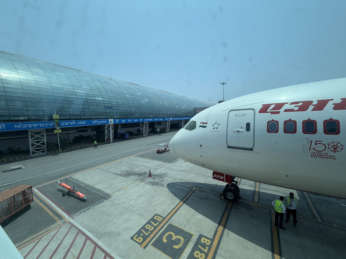 rsrobin1's tweet photo. #AmritsarAirport Advisory for Passengers and Devotees

Passengers scheduled to fly from Sri Guru Ram Das Ji International Airport, Amritsar, on July 2, 2026, between 3:00 am and 10:00 pm have been advised to reach the airport at least five hours before departure to avoid delays and ensure timely boarding.

Devotees visiting the gurdwara located inside the airport premises have been requested to park their vehicles only at the two designated parking points arranged by the administration.

The public has also been encouraged to use two-wheelers or travel in groups to reduce traffic congestion and parking-related difficulties.

The Amritsar Commissionerate Police has assured that it remains deployed round the clock for public safety and smooth traffic management.