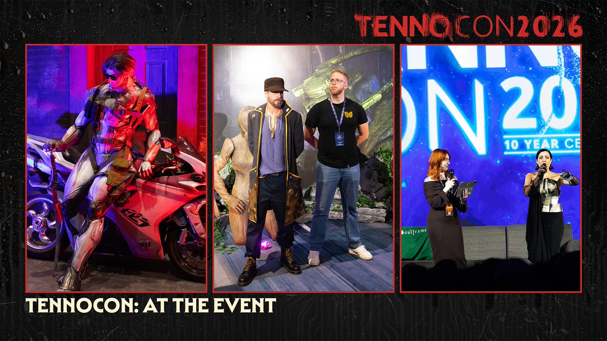 PlayWarframe's tweet photo. Joining us in-person for #TennoCon 2026? There's LOTS to see and do!

Learn more about the various events on offer, and plan ahead by reviewing our full schedule: https://t.co/2zCoG5Ixkq https://t.co/ZUPbVu8Utf