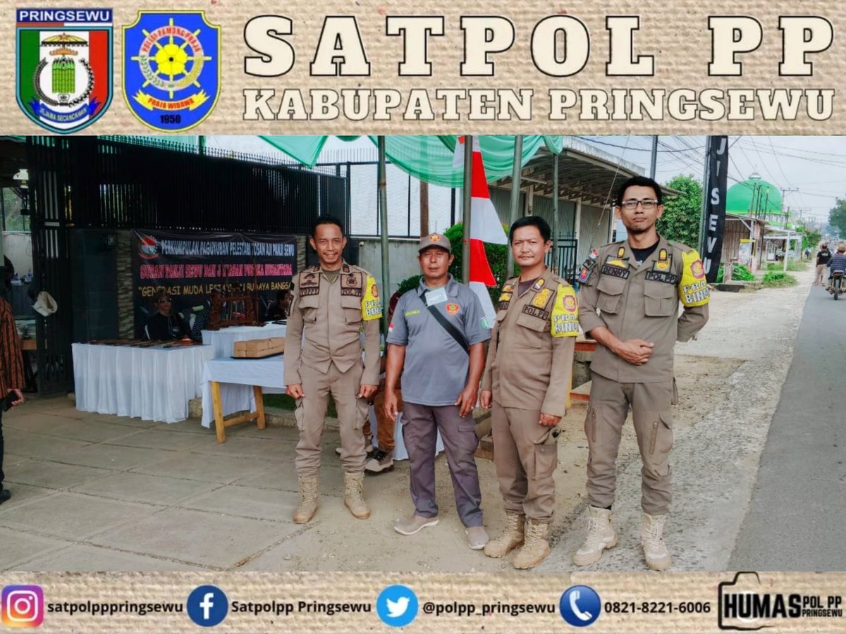 polpp_pringsewu's tweet photo. Praja Binmas Kecamatan Sukoharjo dan Satlinmas melaksanakan kegiatan pengamanan pada acara Suran Panji Sewu dan Siraman Pusaka Nusantara dengan tema Generasi Muda Lestarikan Budaya Bangsa.

Acara tersebut  berlangsung di Pekon Sukoharjo III, Kecamatan Sukoharjo. (28/06/2026) https://t.co/J6iPpBiVH7