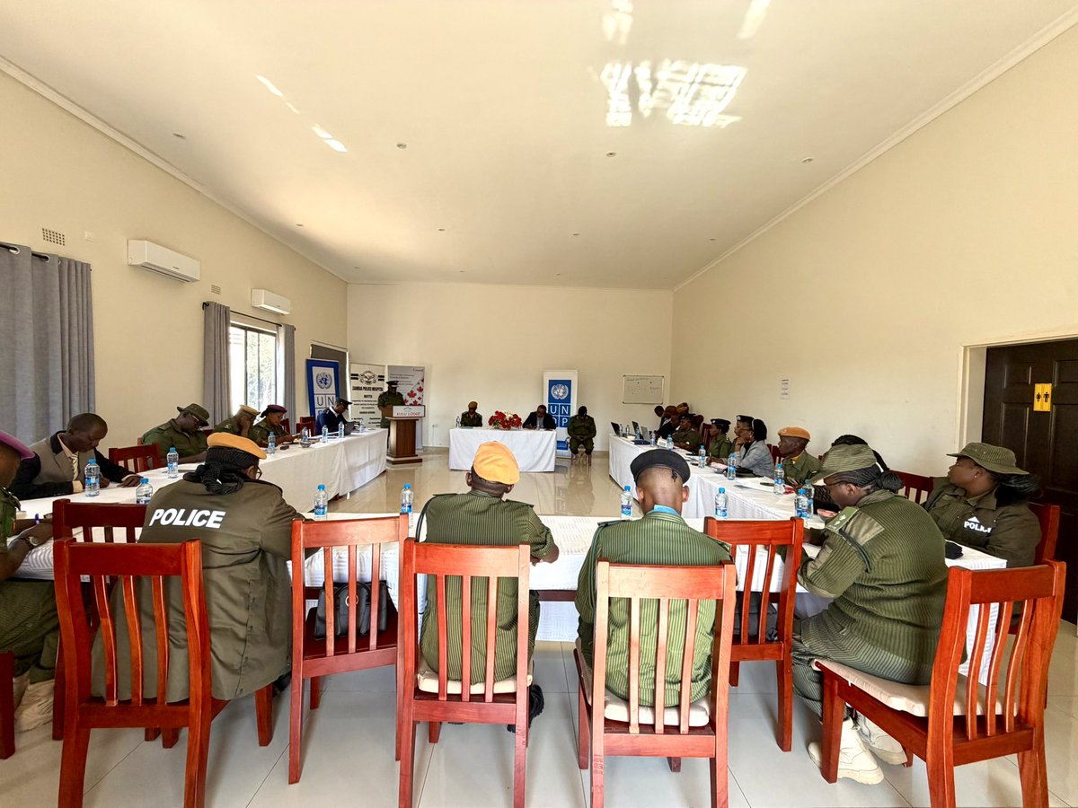 UNDPZambia's tweet photo. With support from @CanadaZambia, UNDP is hosting Mental Health &amp; Wellness training for @ZambiaPolice.
The initiative promotes safer workplaces, reduces stigma &amp; strengthens mental health support systems within ZPS.
Officers are encouraged to speak up because support starts here. https://t.co/m4xpVSrVB3