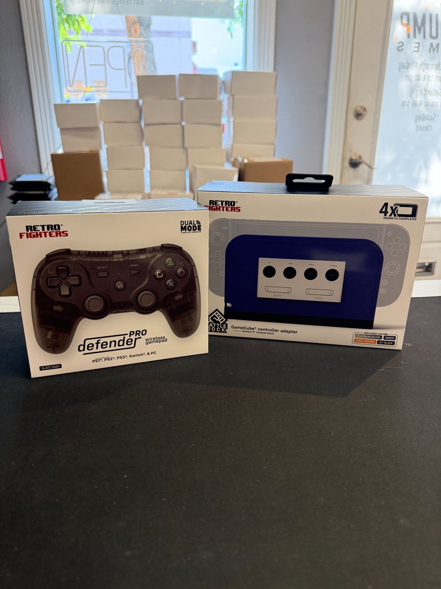bitjumpgames's tweet photo. Did you pre-order a @retrofightersco Defender Pro Controller or Battle Dock? Your order is currently waiting to be picked up by USPS / UPS! 

Didn't pre-order? We have a few Gray color controllers left and a couple Battle Docks. Will restock more, including all the colors in the future (demand exceeded our expectations!) Shop controllers here: https://t.co/YiSzA3x9uL