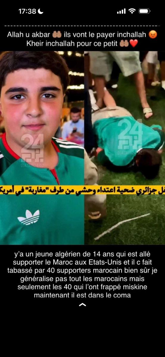 bendodu69's tweet photo. Soutient TOTAL à l’algérien Allah y chafik ❤️💪 https://t.co/ejSh8NHWmj