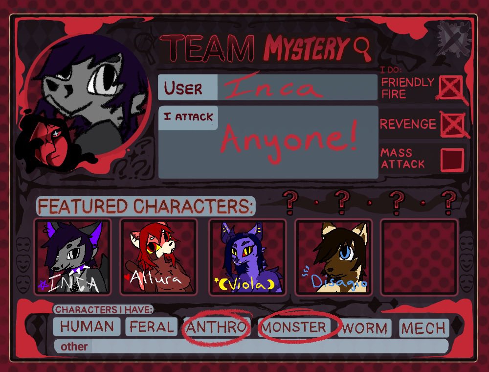 Inca_Nya's tweet photo. Updated username! Time for art fight soon >:3 https://t.co/sGZVxIQf22