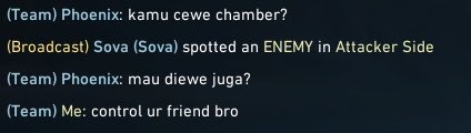 artaegist's tweet photo. please help and ban this account. i didnt managed to clip most of it but he said some really disturbing stuffs towards me &amp; my duo. his username is naura#ayu &amp; trioing with sage &amp; sova who enables his actions. ffs im just trying to play a game 
@riotgames @RiotSupport https://t.co/gNXLOl0LWX