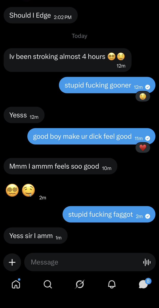 every1goons's tweet photo. milking the fuck outta my followers will always be fun asf😈 just milking this gooner till he’s braindead and begging to fucking bust https://t.co/ZOFdSaDBku