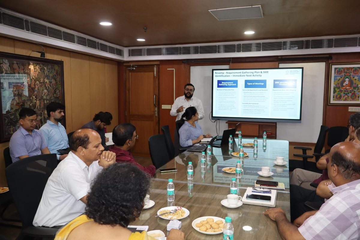 NMDFCIndia's tweet photo. #P89 A review of progress in “Integration of Artificial Intelligence (AI)” within NMDFC’s systems and functioning was made by Dr. Abha Rani Singh, @CMD_NMDFC on 30th June, 2026. The team of AI professionals from @KPMGIndia , has been engaged through @NICMeity for revamping the NMDFC website & MILAN portal, and creating interactive dashboard, AI-assisted workflows, Multilingual support etc. aimed at strengthening institutional efficiency, transparency, and digital service delivery. This would also facilitate simplification of loan application and processing systems through multilingual accessibility to cater to a diverse spectrum of stakeholders.
#BhagidariSeBhagyoday @MOMAIndia