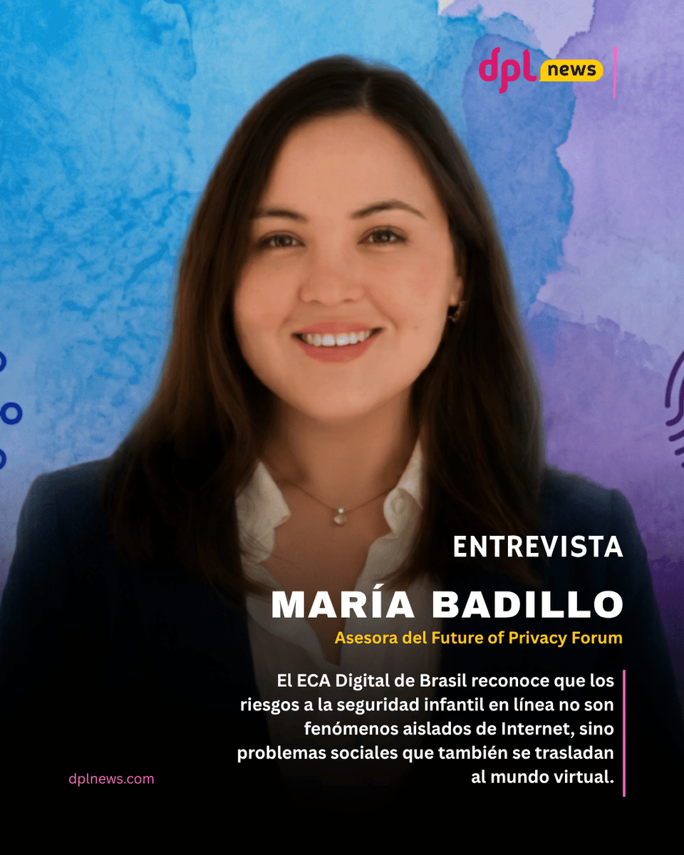 dpl_news's tweet photo. 🛡️🇧🇷 | En entrevista exclusiva con DPL News, María Badillo (@mariabadilloj), asesora del Future of Privacy Forum (@futureofprivacy), advierte que prohibir el acceso de menores a redes sociales no resuelve por sí solo el problema: "los depredadores sexuales, el abuso, el bullying también están en la vida real".

Consulta la entrevista completa en DPL News 👇
🔗 https://t.co/CxnYmDAUcQ

#SeguridadInfantil #Brasil #ECADigital #RedesSociales #PolíticaDigital