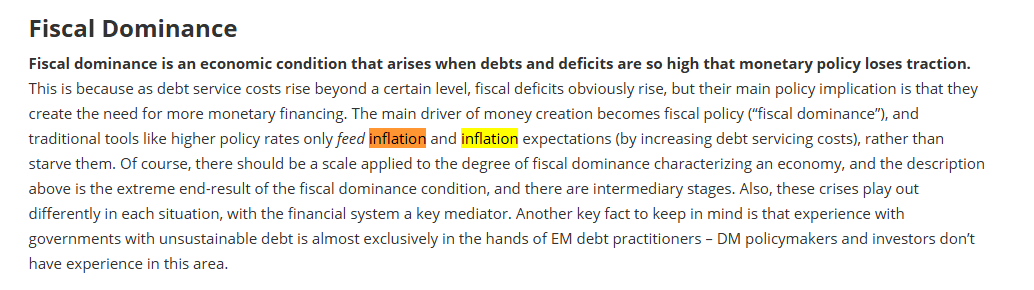 GraphCall's tweet photo. 2/5
Don't be fooled. In fiscal dominance you produce higher inflation via an increased interest burden which needs to be further monetized.

Remember the "Reserves management of Dec 12 2025"? It's fiscal deficit monetization.
More interest burden? 
more monetization=inflationary https://t.co/HxqeEqCKHD