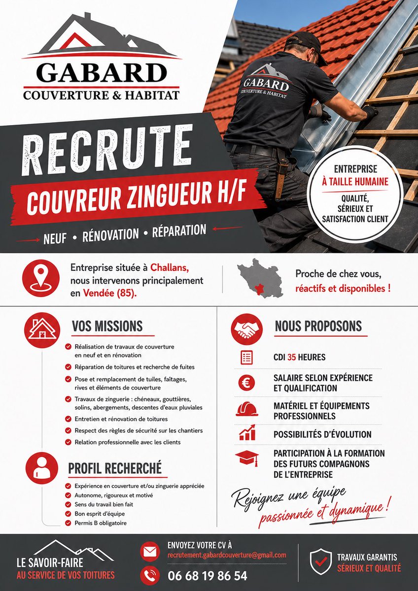 GabardMartial's tweet photo. Nous recrutons ! https://t.co/zWwoHMJVMA