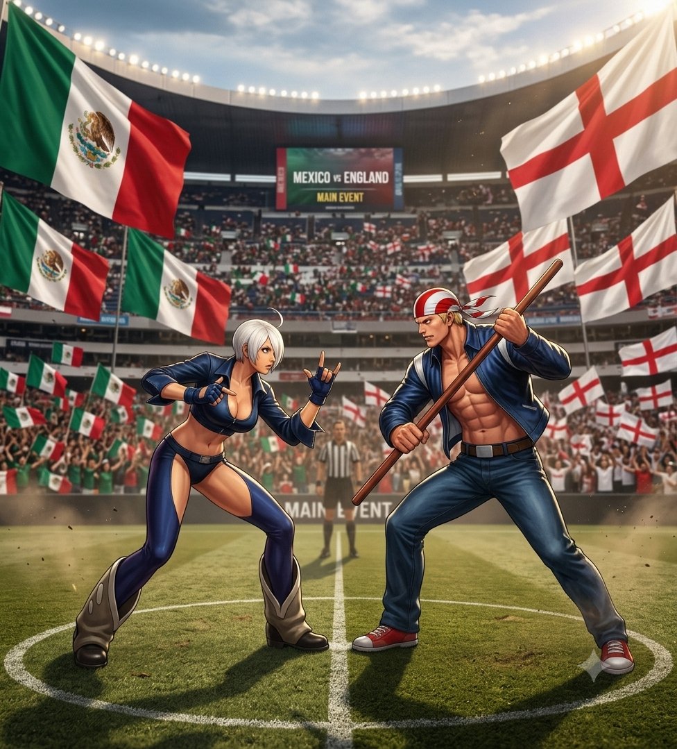 JokeRatedR's tweet photo. #mundialdefútbol2026 
#Mexico vs #England https://t.co/b32PnMkLCZ