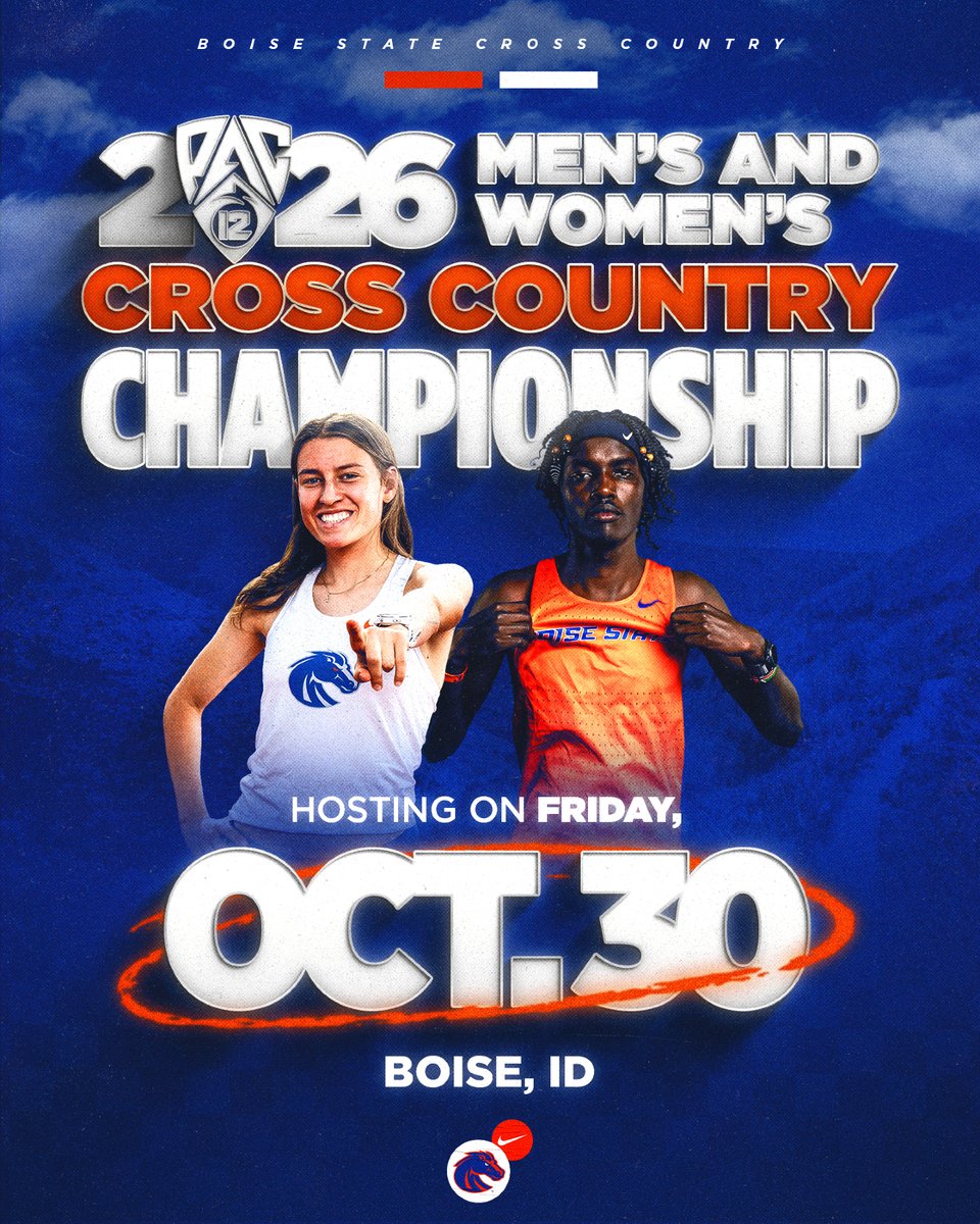 BroncoSportXCTF's tweet photo. Not a bad time to remind y'all that we are hosting the Pac-12 Cross Country Championships this fall!🏆

#BleedBlue | #WhatsNext https://t.co/JriigcS66O