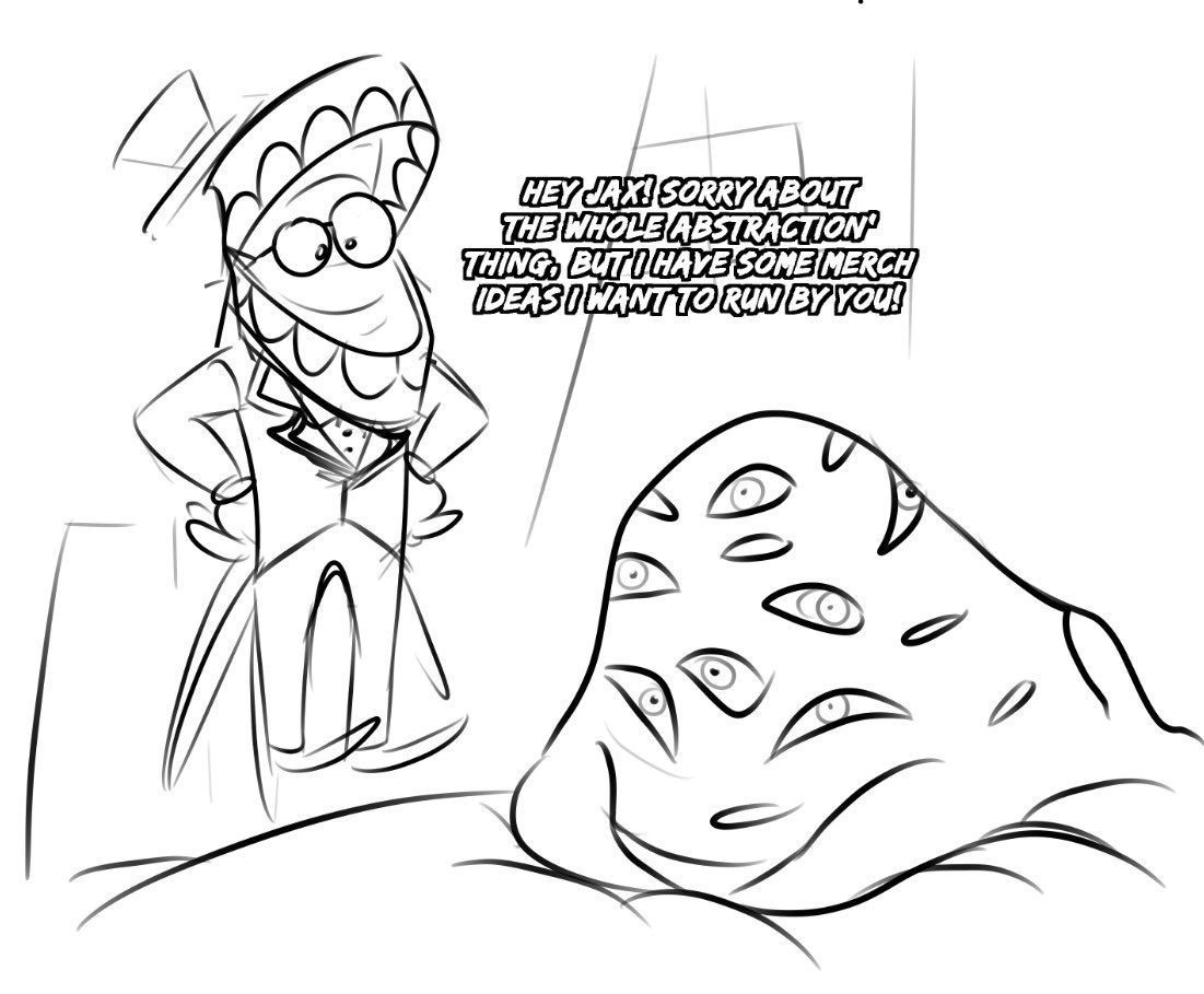 RoyBattyRabbit's tweet photo. How the new merch commercial happened https://t.co/JrANQklZR0