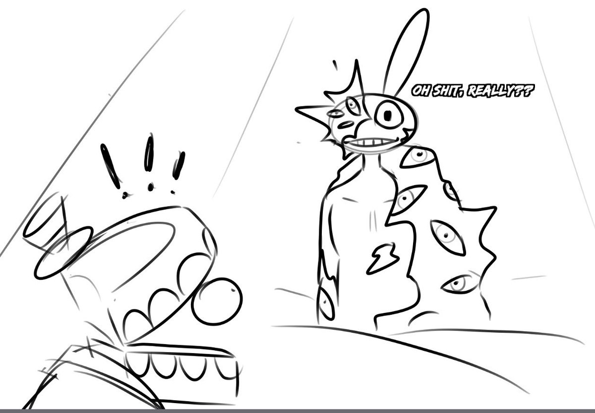 RoyBattyRabbit's tweet photo. How the new merch commercial happened https://t.co/JrANQklZR0