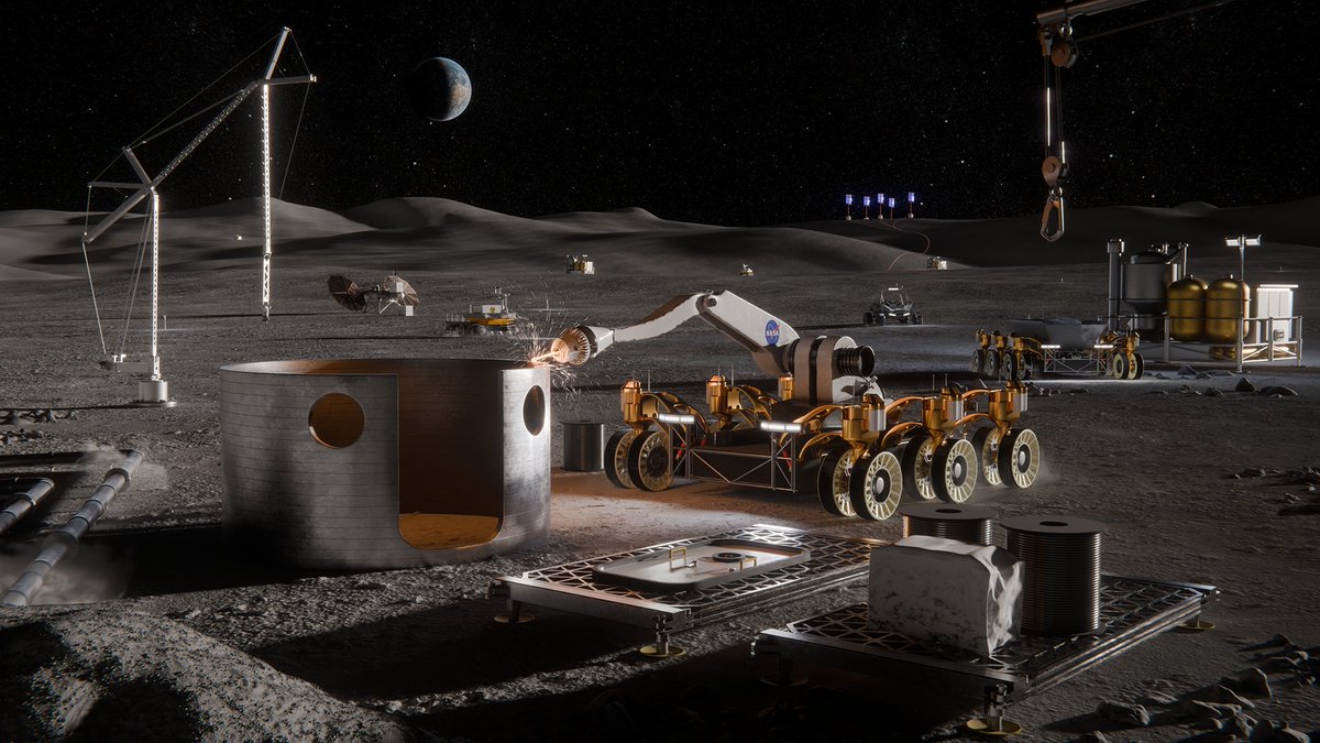 NASA_Technology's tweet photo. NASA has issued a draft solicitation to advance critical lunar and cislunar technologies.

The focus: closing gaps in vertical solar arrays, ISRU oxygen production, Stirling radioisotope generators, in‑space manufacturing, and advanced nanomaterials.

These efforts aim to mature key systems, accelerating progress toward NASA’s Moon Base and near‑term missions.

https://t.co/fHcXHsUgCo