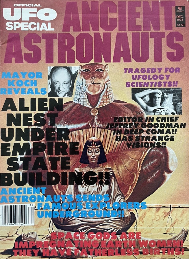 PulpLibrarian's tweet photo. "Alien nest under Empire State Building!!" Ancient Astronauts: an Official UFO Special, December 1978. https://t.co/rux3OVSX2v