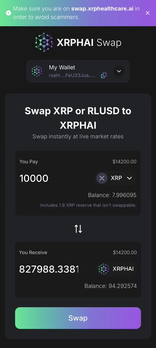 TheXRP_guy's tweet photo. #XRP is back.

Imagine getting rewarded for engaging with AI-powered healthcare…

That’s exactly what $XRPHAI was built for.

Swap directly from $XRP inside the XRPH Wallet and start exploring what’s being built. 🚀

📱 iOS:
https://t.co/w35J54jOC7

🤖 Android:
https://t.co/lfwaD9a91A