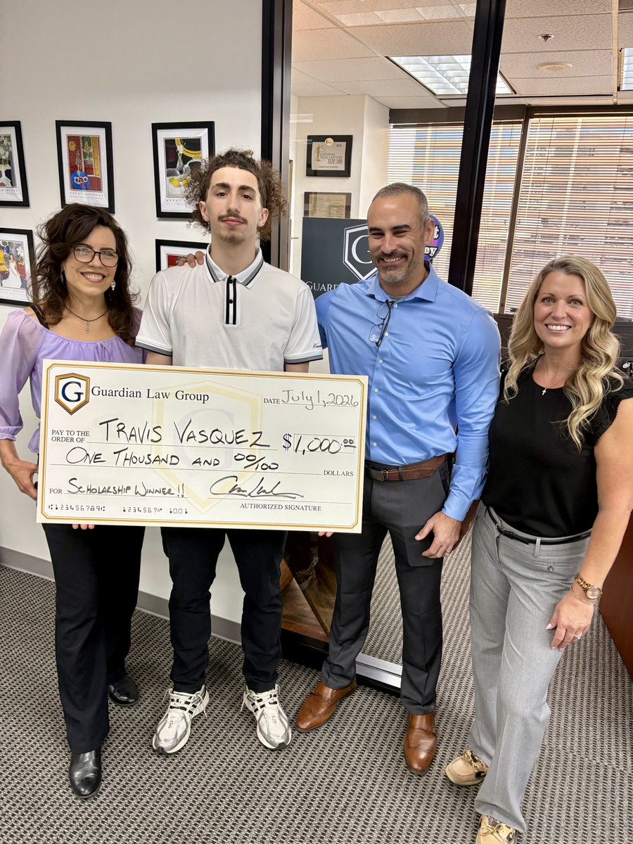 GuardianLawAZ's tweet photo. Congratulations to Travis Vasquez, our 2026 Guardian Law Group Futures Scholarship recipient! We're proud to be part of your journey. 🎓🏀 https://t.co/5XvIdZSQpj