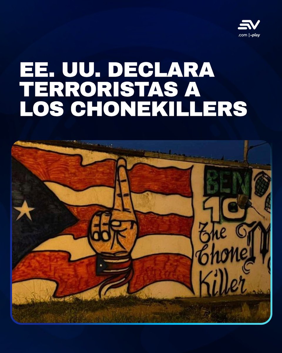 EcuavisaInforma's tweet photo. 🚨 Los Chonekillers se convierten en el tercer grupo criminal ecuatoriano incluido por Estados Unidos en su lista de organizaciones terroristas, después de Los Choneros y Los Lobos. 📲 https://t.co/wMrkDACRtW https://t.co/6KTE0bviiq