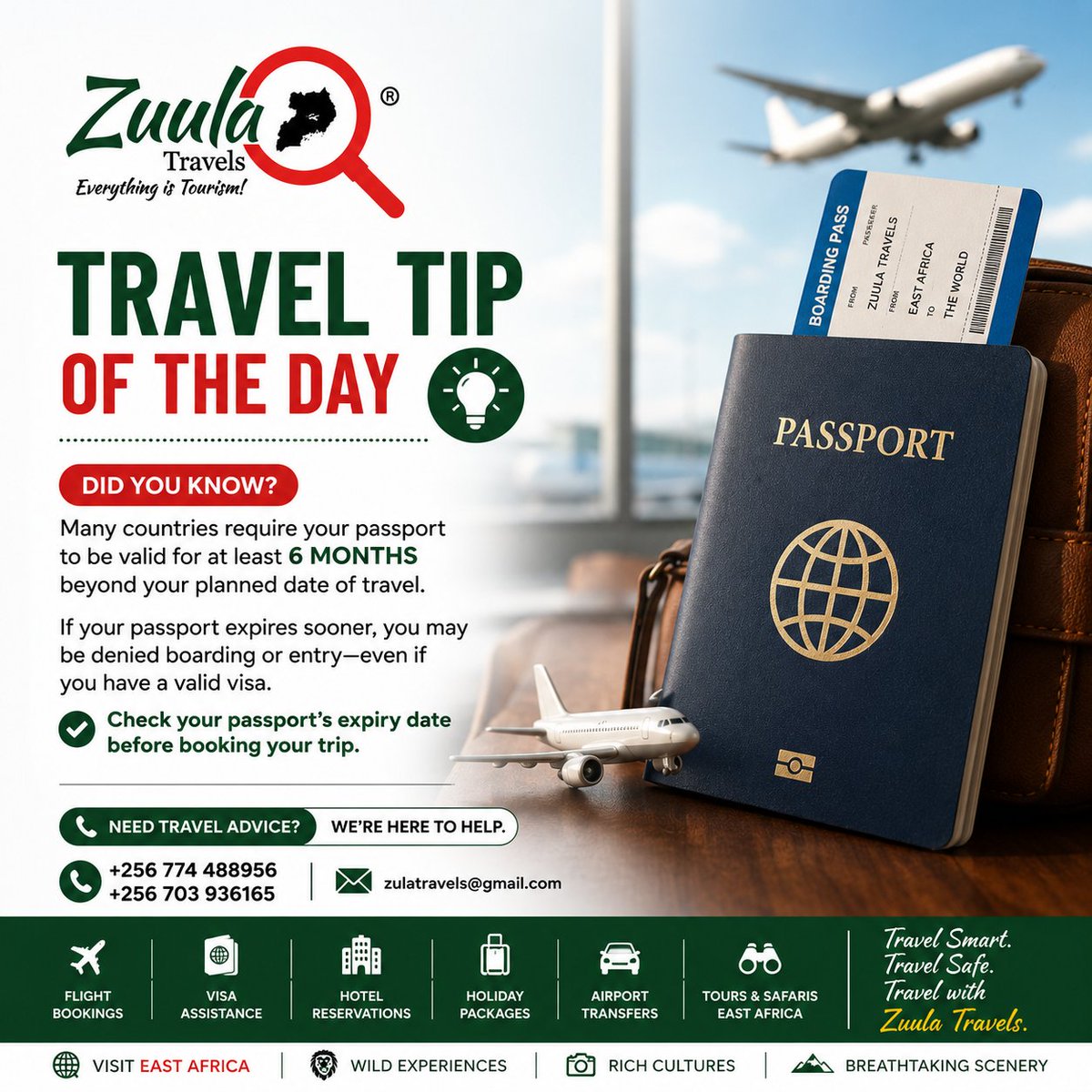 JoshWillz90's tweet photo. Did You Know?
Many countries require your passport to be valid for at least 6 months beyond your planned date of travel. If your passport expires sooner, you may be denied boarding or entry—even if you have a valid visa.
✅ Check your passport's expiry date before booking https://t.co/Pf4W5rfHbQ