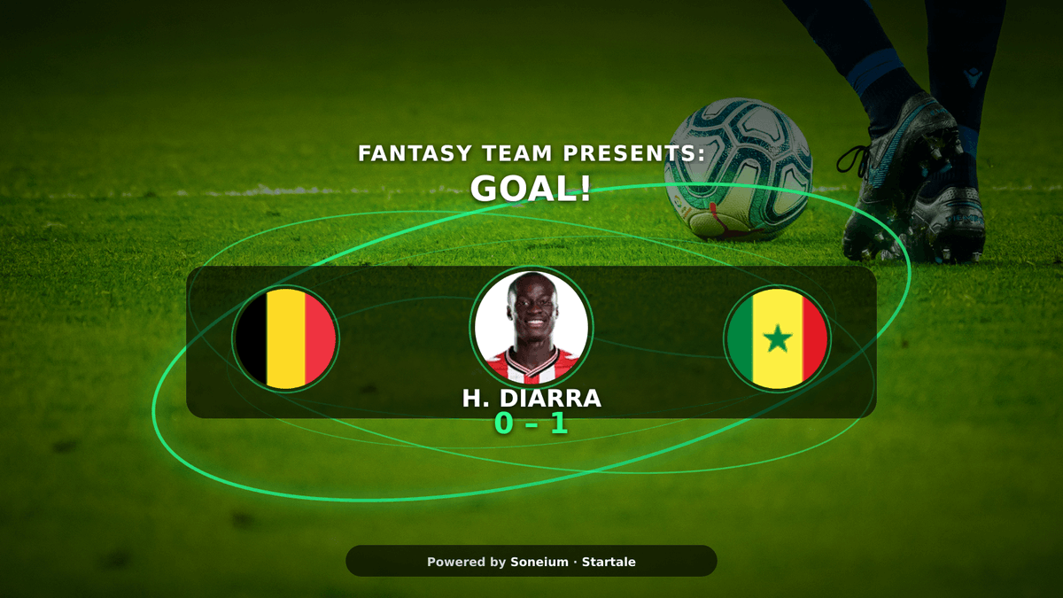 fantasyteamio's tweet photo. GOAL! ⚽🔥 H. Diarra 25' — Senegal draw first blood!

🇧🇪 Belgium 0–1 Senegal 🇸🇳 | Round of 32, FIFA World Cup 2026.

FantasyTeam points are LIVE — did you back the Lions of Teranga?

#WorldCup2026 #FantasyTeam #Football #Soneium #Startale #Belgium https://t.co/2miqTtdzJZ