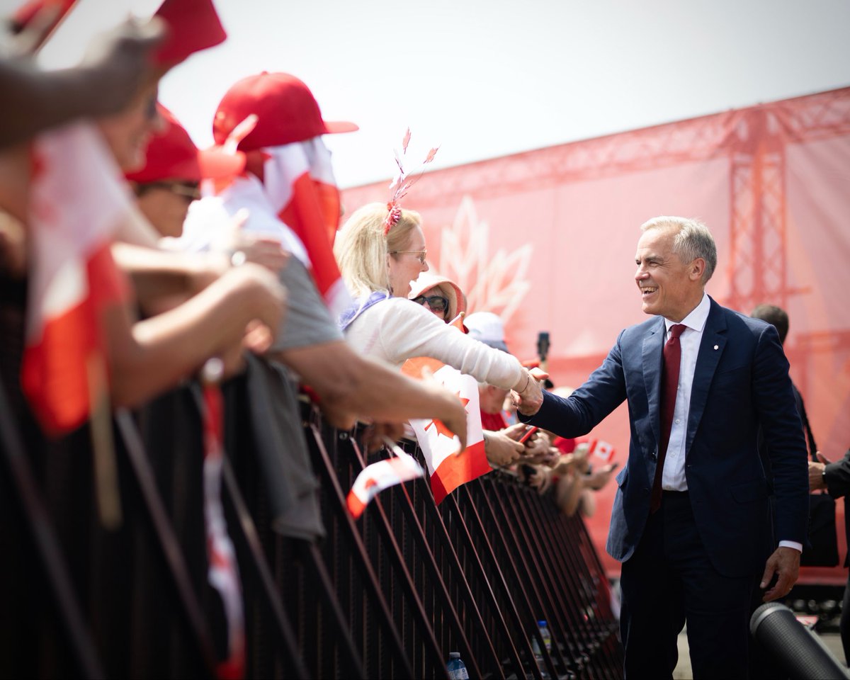 MarkJCarney's tweet photo. Today, we celebrate each other. Because Canada is a nation of kind, compassionate, hardworking people — as remarkable and diverse as the landscapes we all call home.

Happy Canada Day, Ottawa! https://t.co/REbLr0TmZn