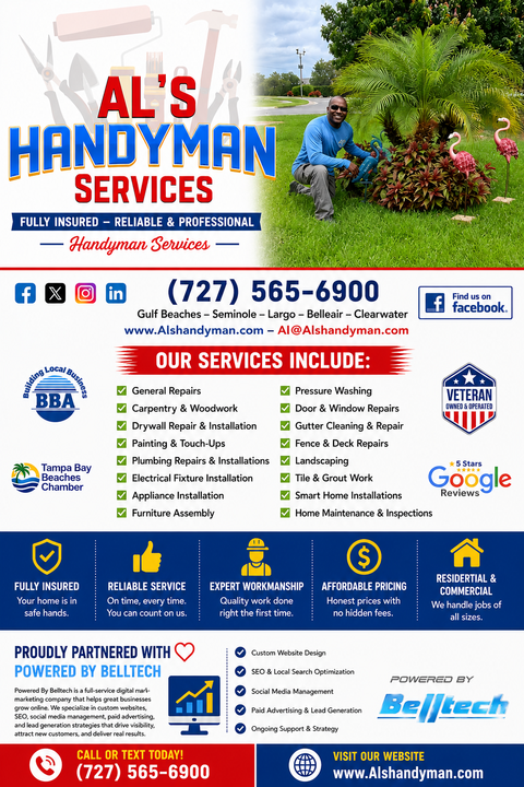 BelltechPower's tweet photo. Powered By Belltech is proud to support Al's Handyman Services by helping strengthen their online presence.🛠️✨

🌐 Visit Al's Handyman Services: https://t.co/KKwTQKaACP 
🌐 Visit Powered By Belltech: https://t.co/dKQy5AvnYb 

#AlsHandymanServices #PoweredByBelltech https://t.co/gzpLaDzQZh