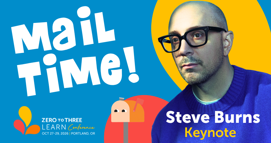 ZEROTOTHREE's tweet photo. You know him from Blue’s Clues. Now hear the story behind the smile. At LEARN Conference 2026, Steve will join us for a special conversation on burnout, mental health and what it really means to keep showing up for others while also caring for yourself: https://t.co/fpk5mD1a8o https://t.co/W30fZg2g3n