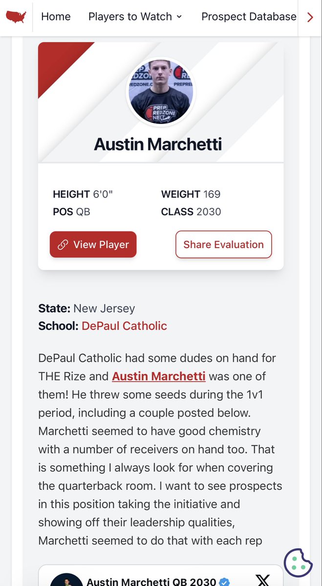 Austin_M_QB's tweet photo. Thank you @PrepRedzoneNext for the write ups from The Rize event. Extremely grateful!

 @carljfred @BrendanScoutsNJ @PRZcory @PRZVicCastillo @PrepRedzoneNJ @AlPopsFootball @__AustinButler https://t.co/eBcGCwgags