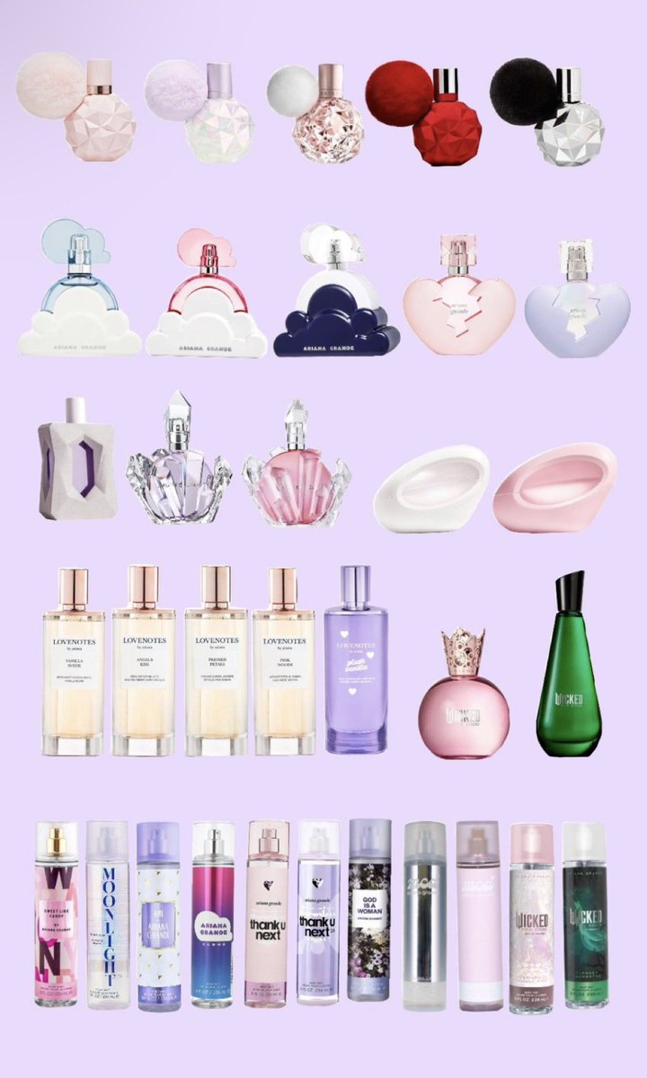 swwtenr's tweet photo. which ariana perfume is ur fav? https://t.co/NHAr7nog6Z
