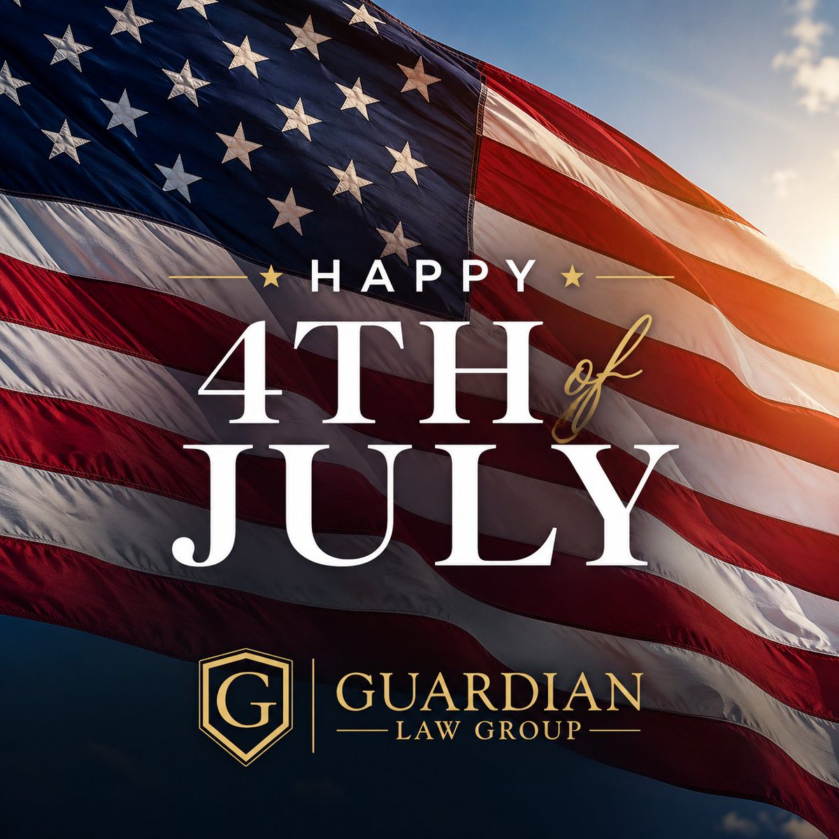 GuardianLawAZ's tweet photo. Happy Independence Day from Guardian Law Group! Cheers to life, liberty, and the pursuit of happiness. ❤️🤍💙 

#FourthOfJuly #IndependenceDay #GuardianLawGroup https://t.co/Hv9hpabyLH