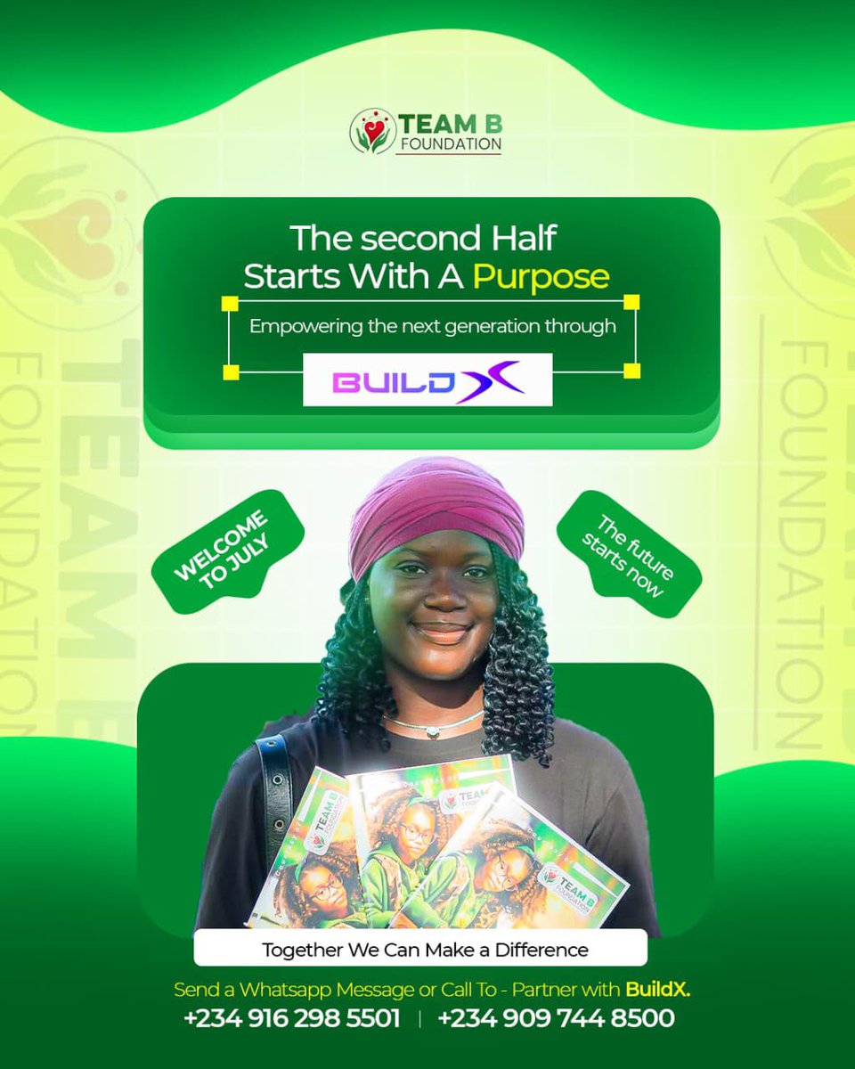 Team_B_F's tweet photo. 🎉 Happy New Month, Team B Family! 💚

Welcome to July, the month we are taking the BuildX energy to the next level

If you’re still wondering what all the excitement has been all about… welcome to the movement! 😄
🧵 https://t.co/Jcab7g9dyG