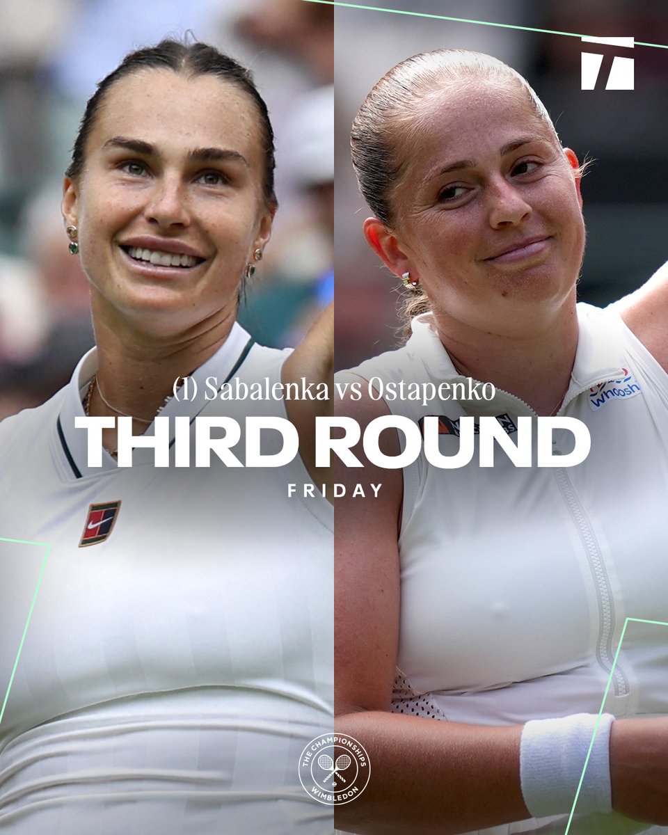 TennisChannel's tweet photo. Expect some aggressive tennis 🤭👀

#Wimbledon https://t.co/QXzdcoHagg
