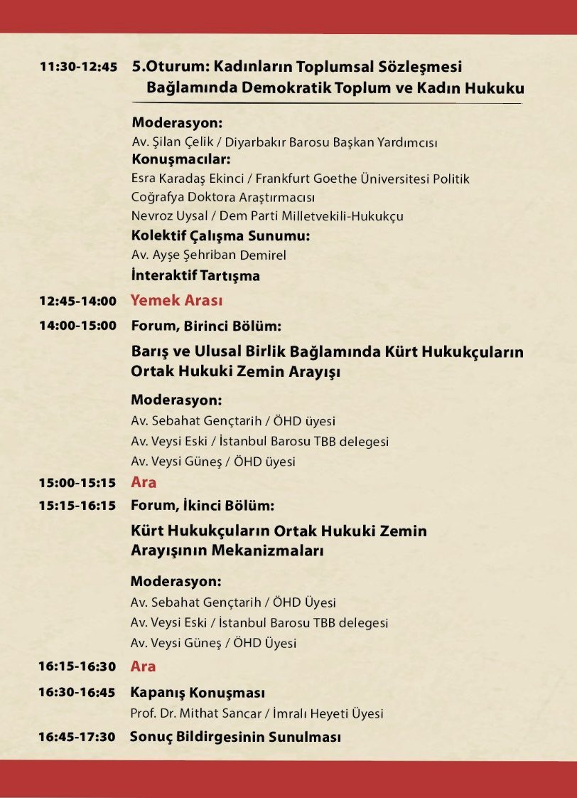 DEMPartiHukuk's tweet photo. "Özgürlük, Statü ve Barış için Demokratik Hukuk" şiarıyla gerçekleştirilecek Demokratik Kürt Hukukçular Konferansı'nın programı belirlendi. Katılımınızdan onur duyarız.

📆 4-5 Temmuz 2026

📍 ÇandAmed Kongre Merkezi https://t.co/pHGhCDYIhC