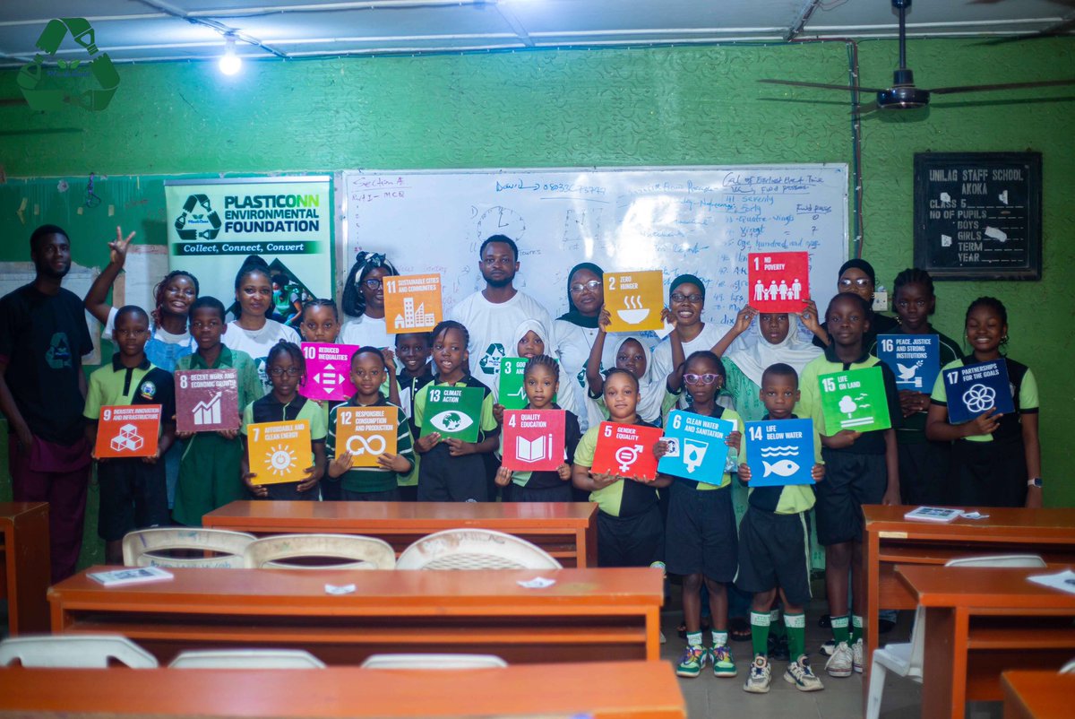 Plasticonn's tweet photo. 🌍 Plasticonn Environmental Foundation x University of Lagos Staff School: Inspiring the Next Generation of Environmental Changemakers ♻️

Collect. Connect. Convert.
#geospatialeducation #itugcylp #itu #sustainability #sdggoals https://t.co/MfWL8D2lfX