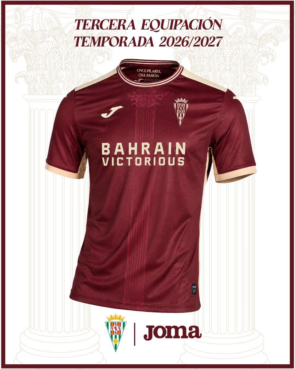 CordobaCF_ofi's tweet photo. 👀 Todos los detalles sobre nuestra tercera 𝐞𝐪𝐮𝐢𝐩𝐚𝐜𝐢ó𝐧 🏛️ para la temporada 26/27, en la web ⤵️

https://t.co/mhXwf1VYpI

¡Disponible online y en #TiendaCCF a partir del viernes!

#EsParteDeTi https://t.co/iyQi5WXiz4