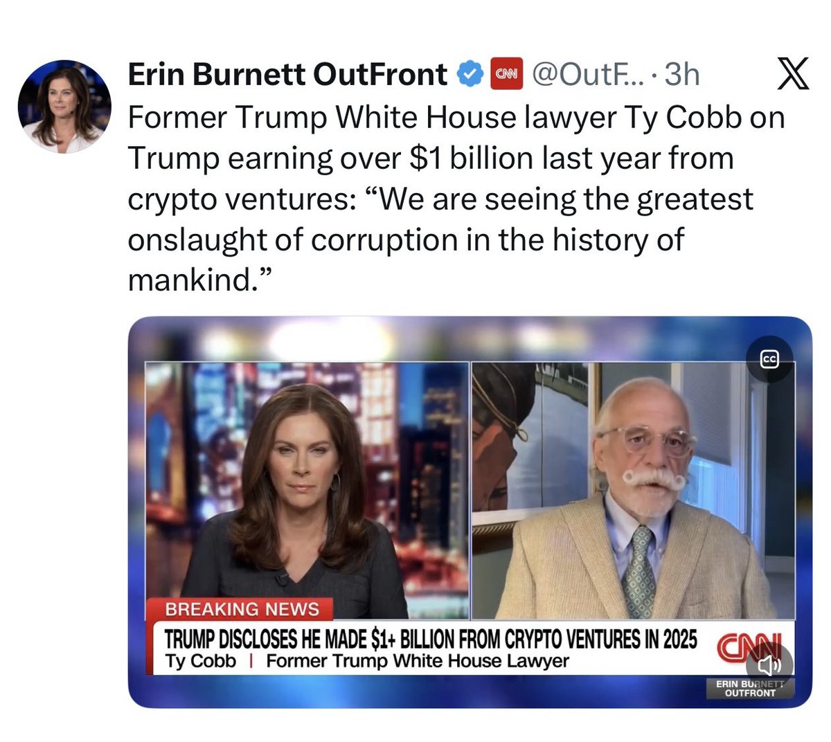 drdave1999's tweet photo. Former Trump White House lawyer Ty Cobb said it perfectly: “We are seeing the greatest onslaught of corruption in the history of mankind.”

And— mark my words— in Nov., imbecilic Republican voters will re-elect the same Senators &amp; Congressmen who enabled this horrendous behavior. https://t.co/q2gCfKelXx