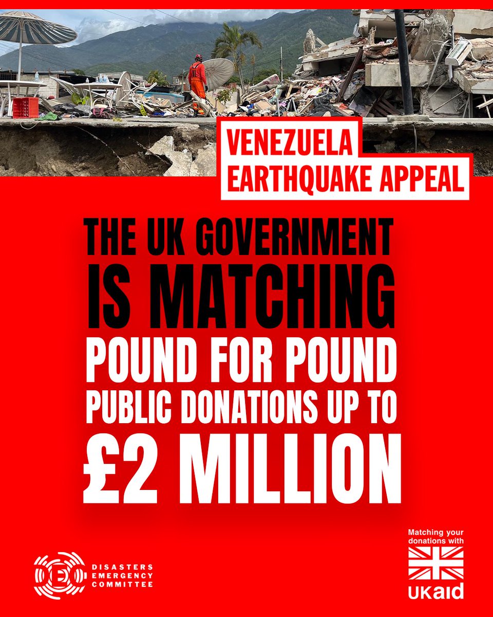 theguacamayave's tweet photo. 🦜🇬🇧 The UK government said it is "matching pound for pound donations of up to £2 million" ($2.66 million) from the public.

🏥 These donations will be used for "urgent humanitarian assistance" through the Disasters Emergency Committee, an alliance of 15 UK charities to respond to disasters overseas.