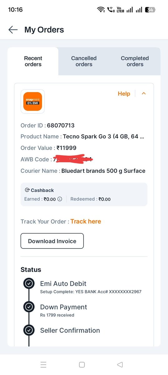 VGoswami90635's tweet photo. There is a big and serious fraud is happening with snapmint customer 
They are sending local and used phone in original box 
I have ordered a phone from @SnapmintEmi but they delivered used phone ,I have to return this product immediately.
@jagograhakjago @AshwiniVaishnaw https://t.co/IWSsFKF25K