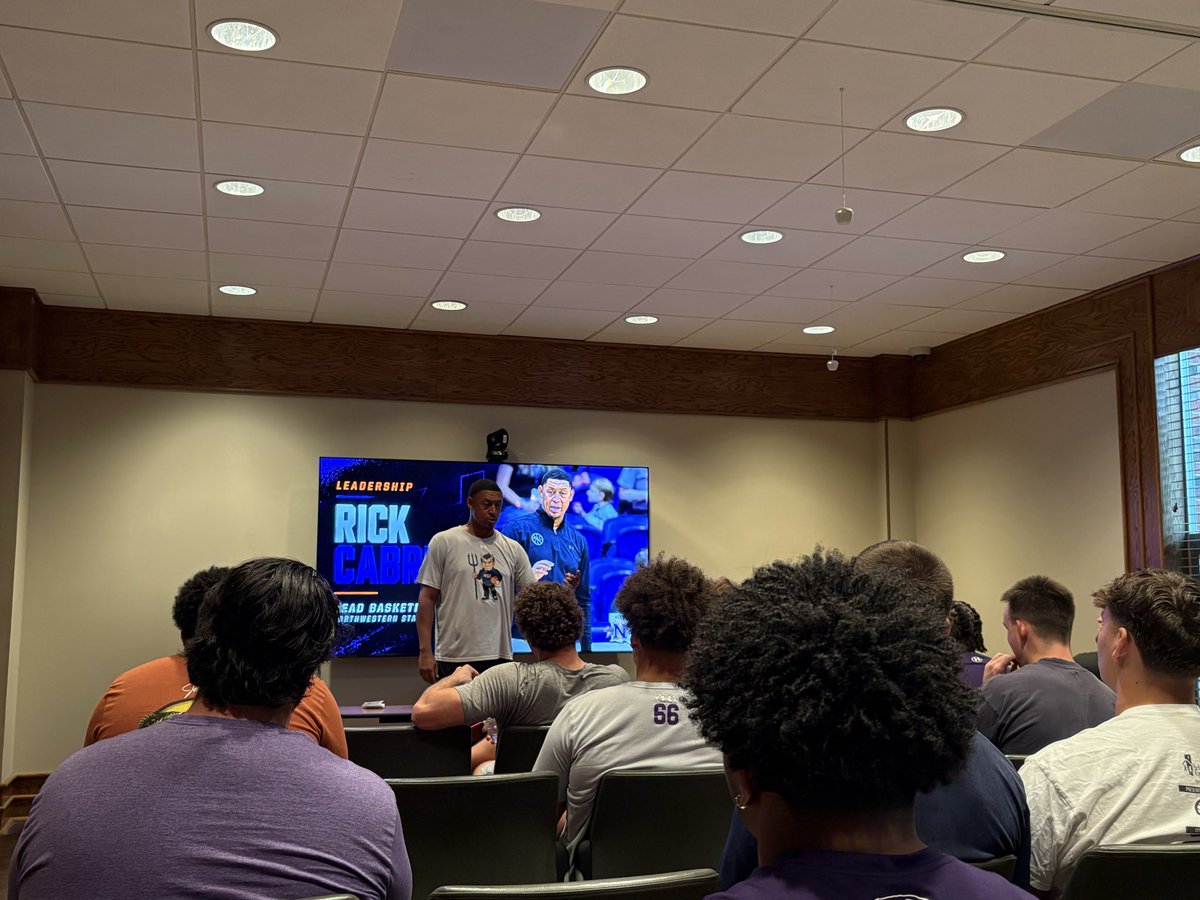 BlaineMcCorkle's tweet photo. A regular at our practices and great supporter of our program, @CoachCabrera13 brought some great knowledge and wisdom to our leadership council last night. @NSUDemonsFB really appreciates your time, encouragement and investment! #NSUnity π€πΌππ«‘π @NSUDemonsMBB https://t.co/V4809ONti8