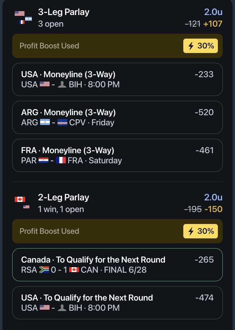 blueprint_slips's tweet photo. Glad I stayed away from the England game

World Cup Plays 7/1

Double dipped on the USA team, let’s cash some 2u plays 

⬇️⬇️ https://t.co/DzOD8OsKMs