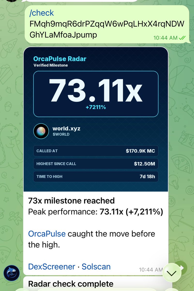 orca_pulse's tweet photo. @PumpfunEco Our bot called this bad boy at 170k MC 🌎 https://t.co/tiERzYJiHr