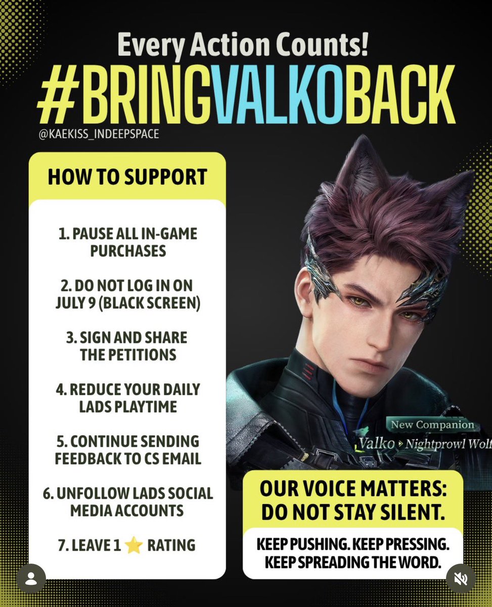 valkosmetallicd's tweet photo. DONT GIVE UP!! Every action counts!

#BringValkoBack https://t.co/UBKgXtv1k0