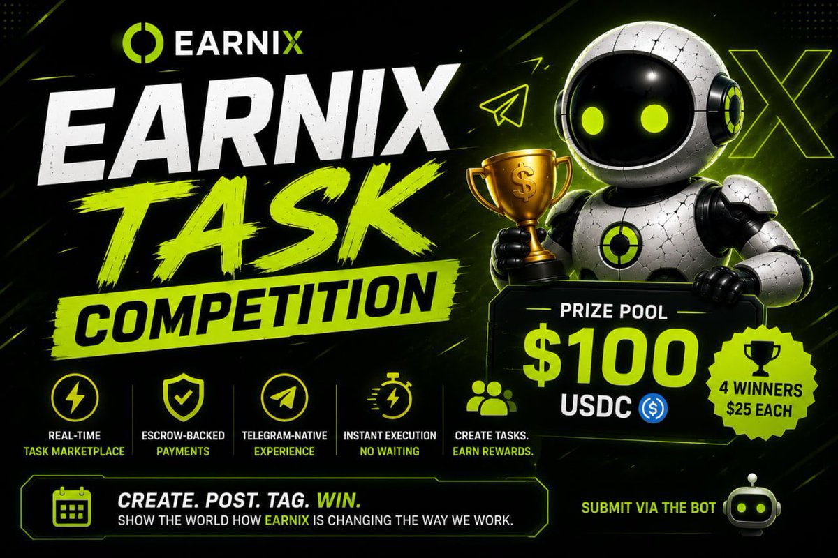 Chad_Slimzy0's tweet photo. Freelancing today feels backwards.

You apply.
You wait.
You hope someone replies.

Earnix flips the script by connecting people who need work done with people ready to earn right inside Telegram. Add escrow-backed payments and the trust problem disappears.

That’s the kind of innovation Web3 actually needs.

@earnix_tg

$EARNX

CA: 3VPgAcksmbZycARj8HHXrKMt7VJqEn11S2acufVagMnu