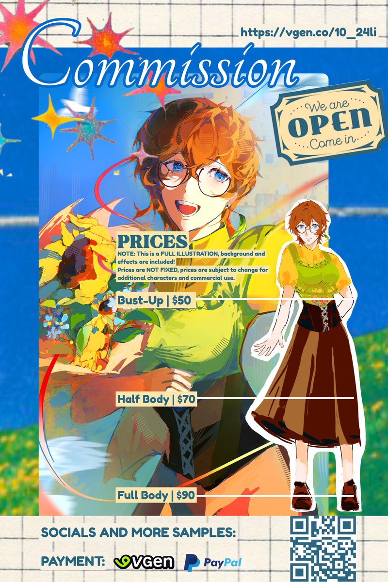 10_24li's tweet photo. UPDATE COMMISSION SHEET :3
Commission me via Vgen https://t.co/iQK52hH6t9

#vgen #vgencomm #vgencommission https://t.co/bCwy3aHs29